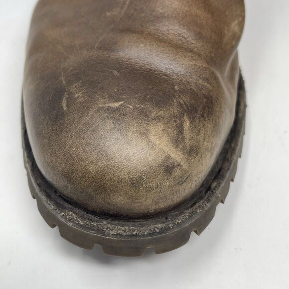 BOGS Johnny 5 Eye Ankle Boots Mens 8.5 Brown Leather Waterproof Slip Resistant - Picture 7 of 16